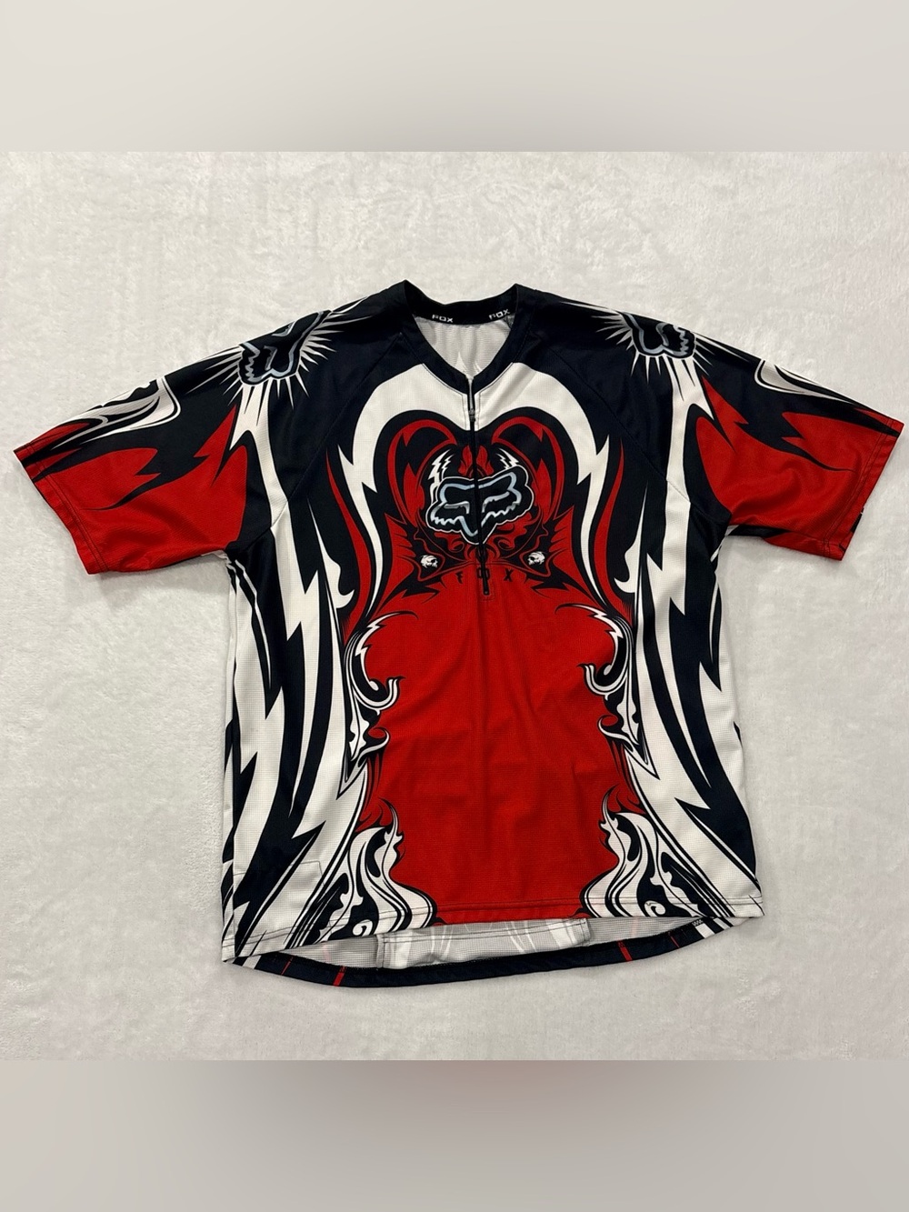 Fox Racing 1/2 Zip Short Sleeve EFX Cycling Jersey Men's size XL
